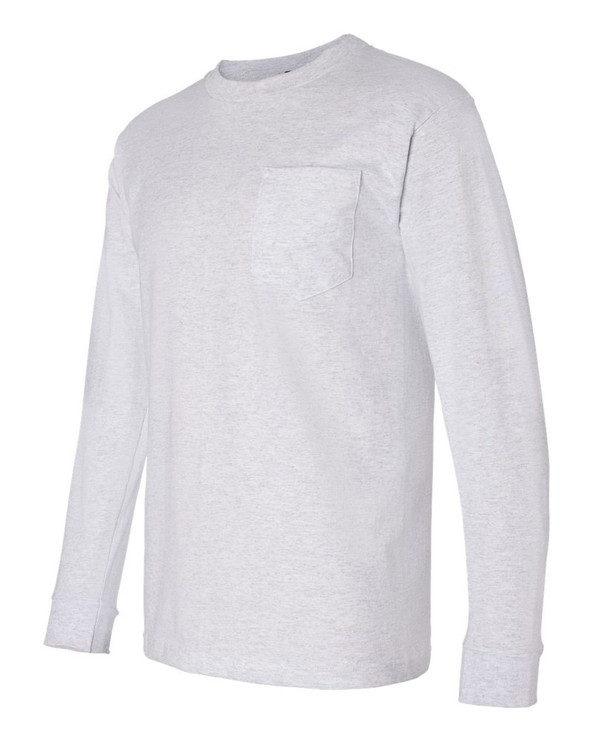 Bayside 8100 - USA-Made Long Sleeve T-Shirt with a Pocket