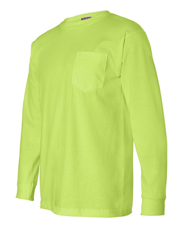Bayside 8100 - USA-Made Long Sleeve T-Shirt with a Pocket