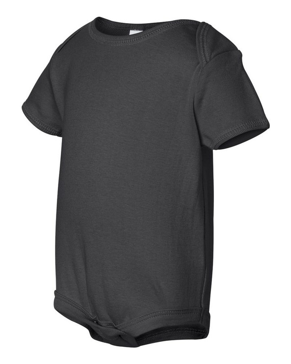 Bella+Canvas 100 - Infant Baby Rib Short Sleeve Creeper