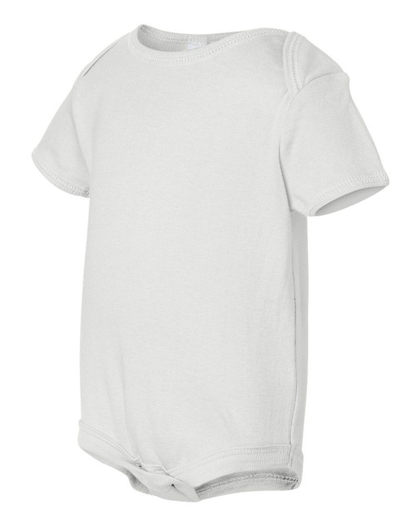 Bella+Canvas 100 - Infant Baby Rib Short Sleeve Creeper
