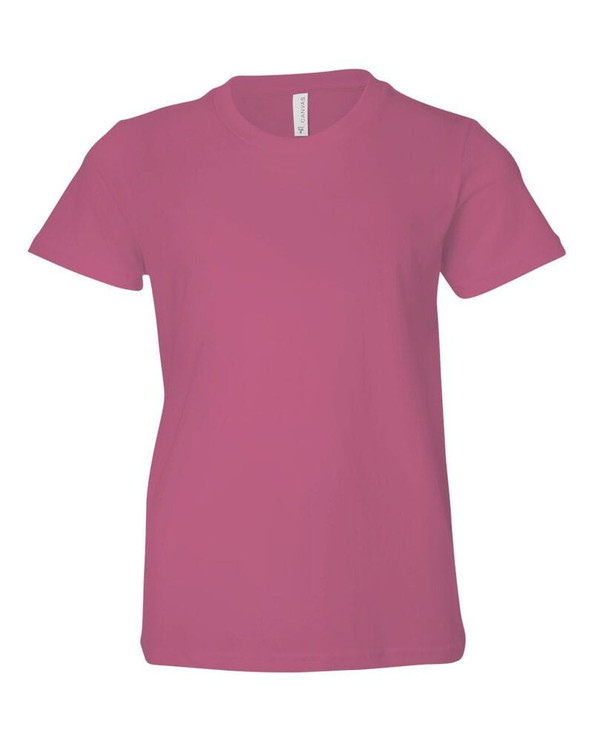 Bella+Canvas 3001Y - Remera para niños manga corta de cuello redondo Jersey 