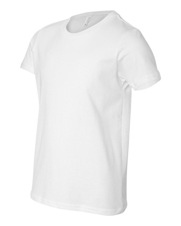 Bella+Canvas 3001Y - Remera para niños manga corta de cuello redondo Jersey 
