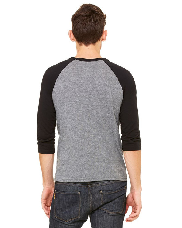 Bella+Canvas 3200 - Remera unisex báisbol Raglan manga 3/4 