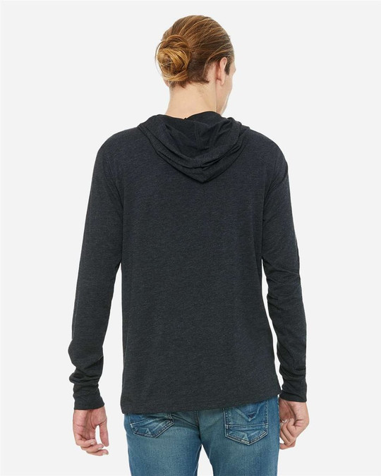 Bella+Canvas 3512 - Camiseta unisex de manga larga con capucha de jersey