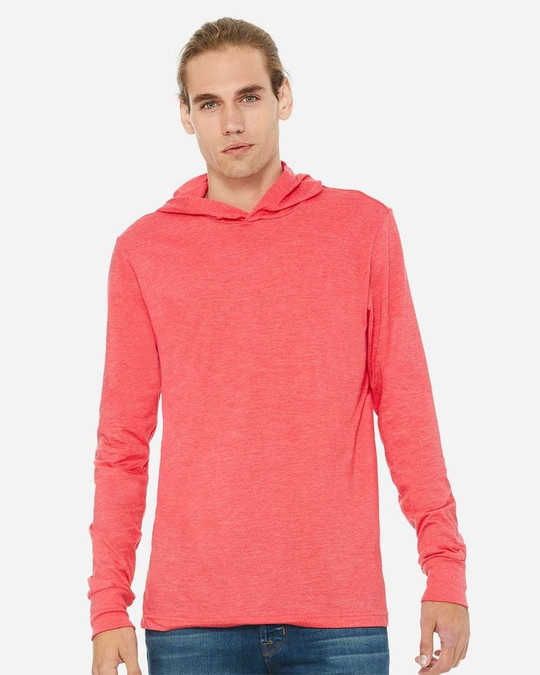 Bella+Canvas 3512 - Unisex Long Sleeve Jersey Hooded T-Shirt
