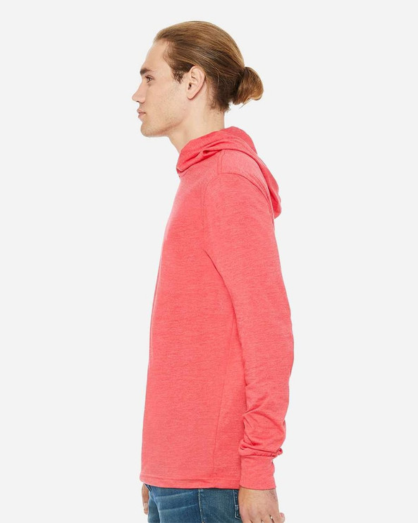 Bella+Canvas 3512 - Camiseta unisex de manga larga con capucha de jersey