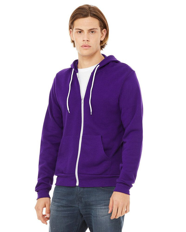 Bella+Canvas 3739 - Unisex Full-Zip Hooded Sweatshirt