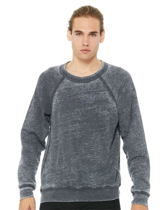 Bella+Canvas 3901 - Sudadera unisex de forro polar con cuello redondo