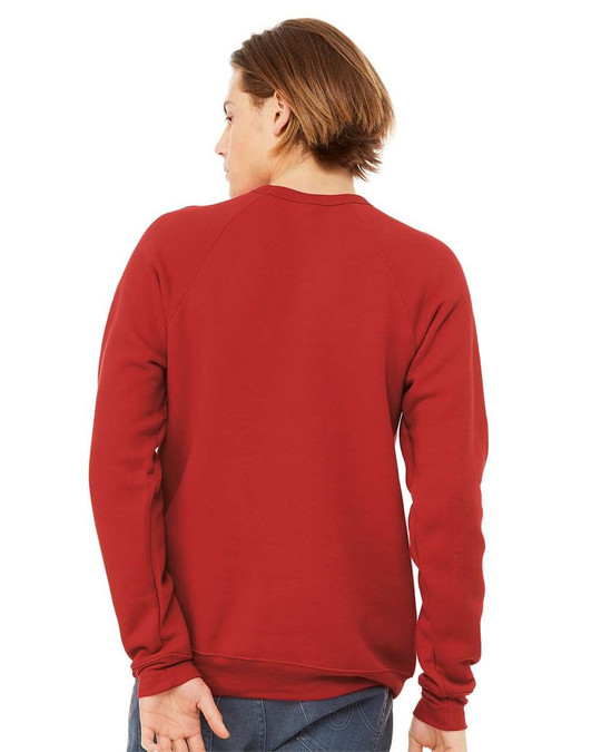 Bella+Canvas 3901 - Sudadera unisex de forro polar con cuello redondo
