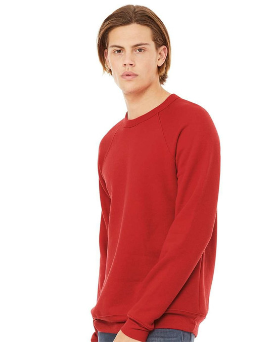 Bella+Canvas 3901 - Sudadera unisex de forro polar con cuello redondo
