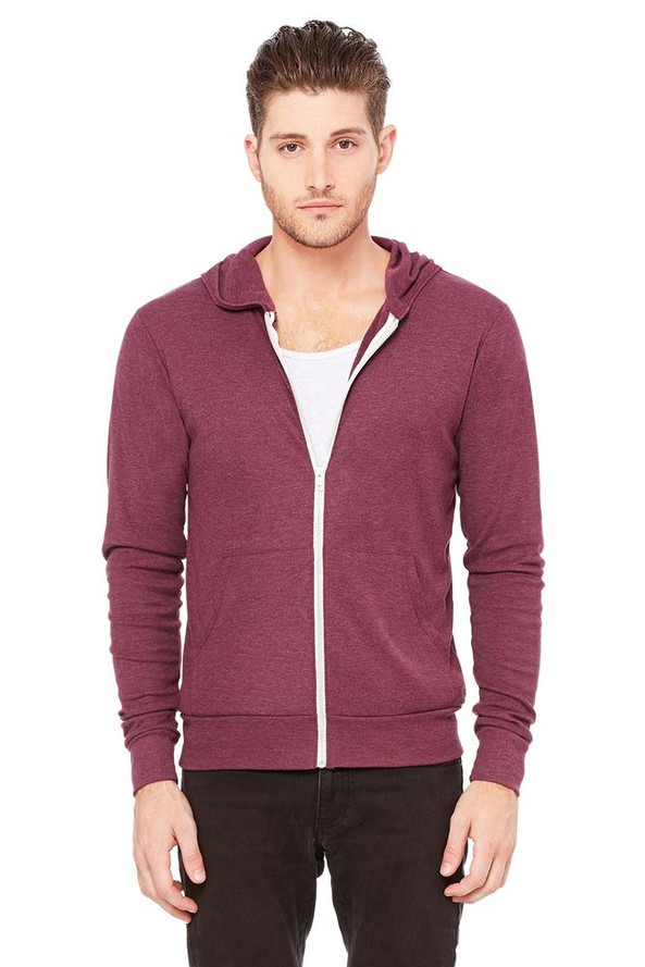 Bella+Canvas 3939 - Buzo unisex triblend cierre completo