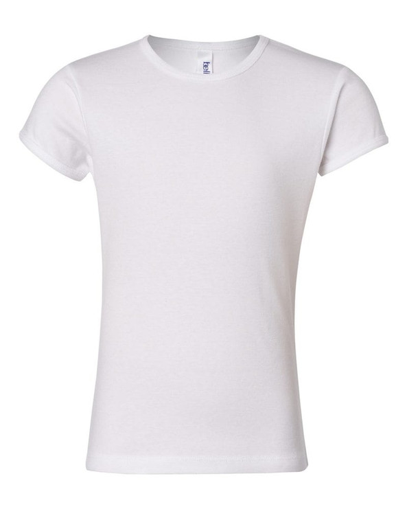 Bella+Canvas 9001 - Girls' Baby Rib Short Sleeve Crewneck T-Shirt