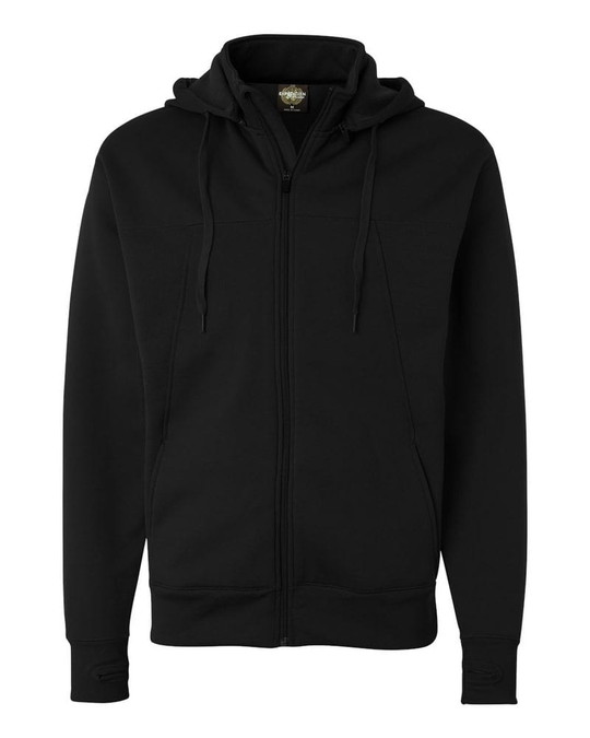 Independent Trading Co. EXP80PTZ - Sudadera con capucha y cremallera completa Poly-Tech