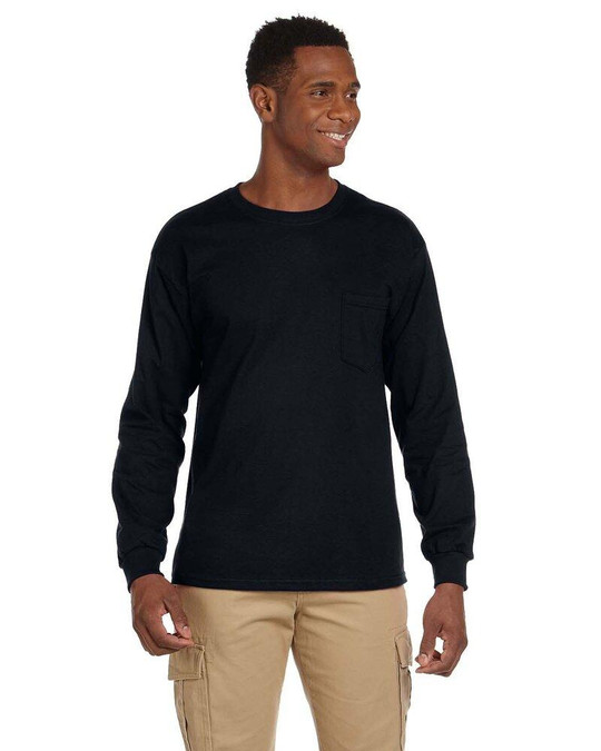 Gildan 2410 - Remera Ultra Cotton de manga larga con bolsillo