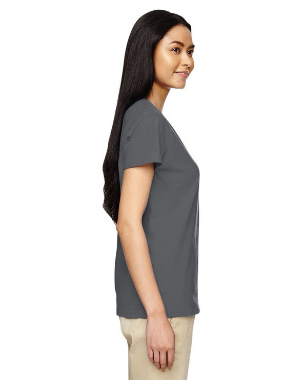 Gildan 5V00L - Ladies' Heavy Cotton V-Neck T-Shirt with Tearaway Label