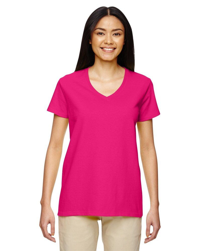 Gildan 5V00L - Ladies' Heavy Cotton V-Neck T-Shirt with Tearaway Label