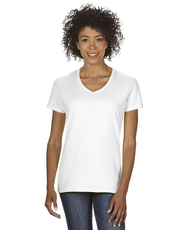 Gildan 5V00L - Ladies' Heavy Cotton V-Neck T-Shirt with Tearaway Label