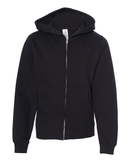 Independent Trading Co. SS4001YZ - Sudadera con capucha y cremallera completa de peso medio para jóvenes