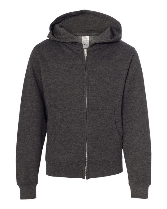 Independent Trading Co. SS4001YZ - Youth Midweight Full Zip Hood Fleece