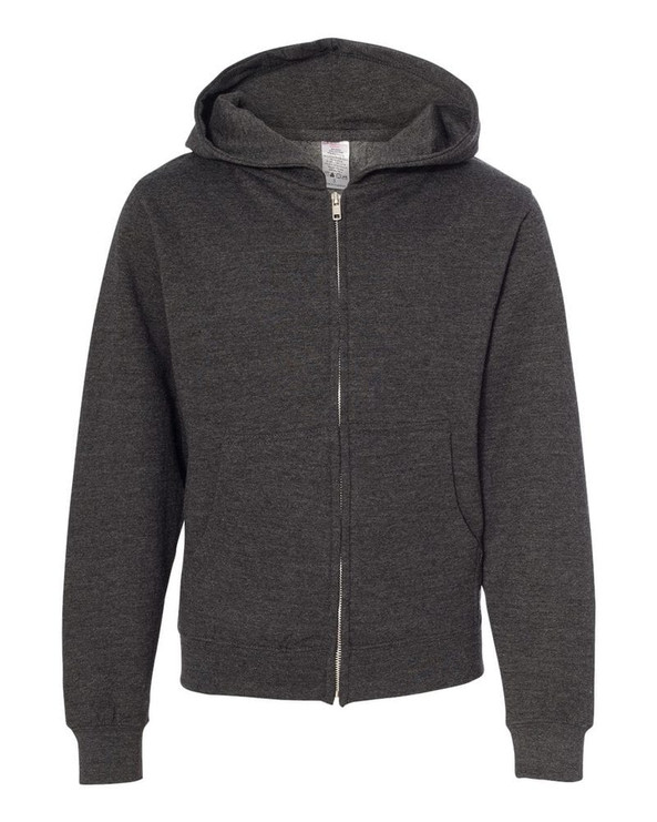 Independent Trading Co. SS4001YZ - Youth Midweight Full Zip Hood Fleece