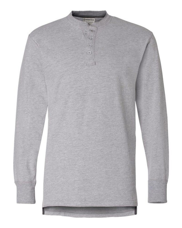 J. America 8244 - Vintage Brushed Jersey Henley