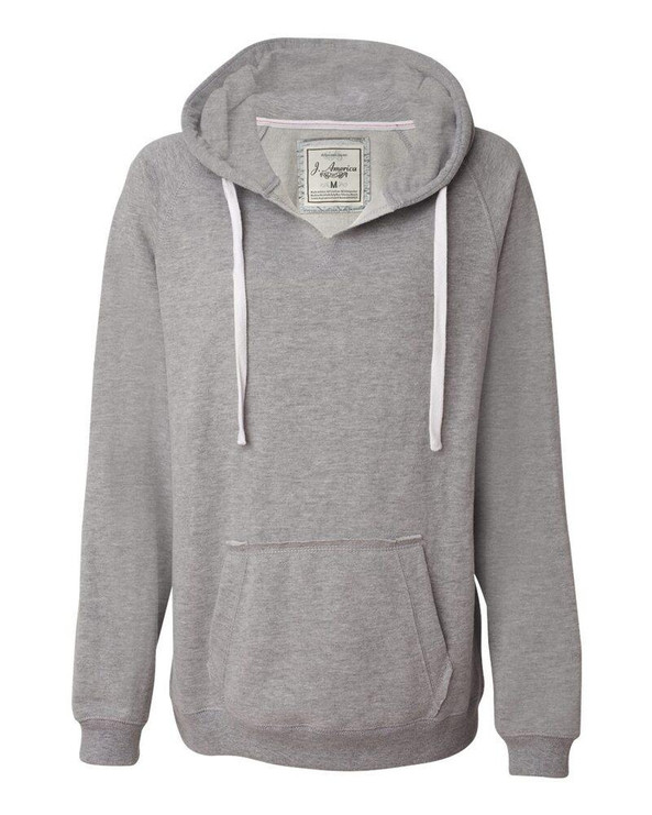 J. America 8836 - Sudadera con capucha y cuello en V Sueded