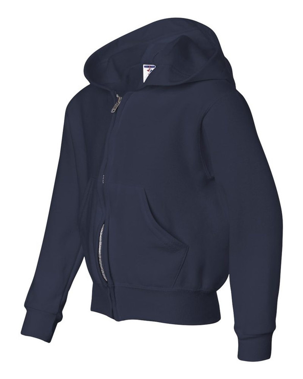 Jerzees 993BR - Sudadera con capucha y cremallera completa NuBlend® Youth