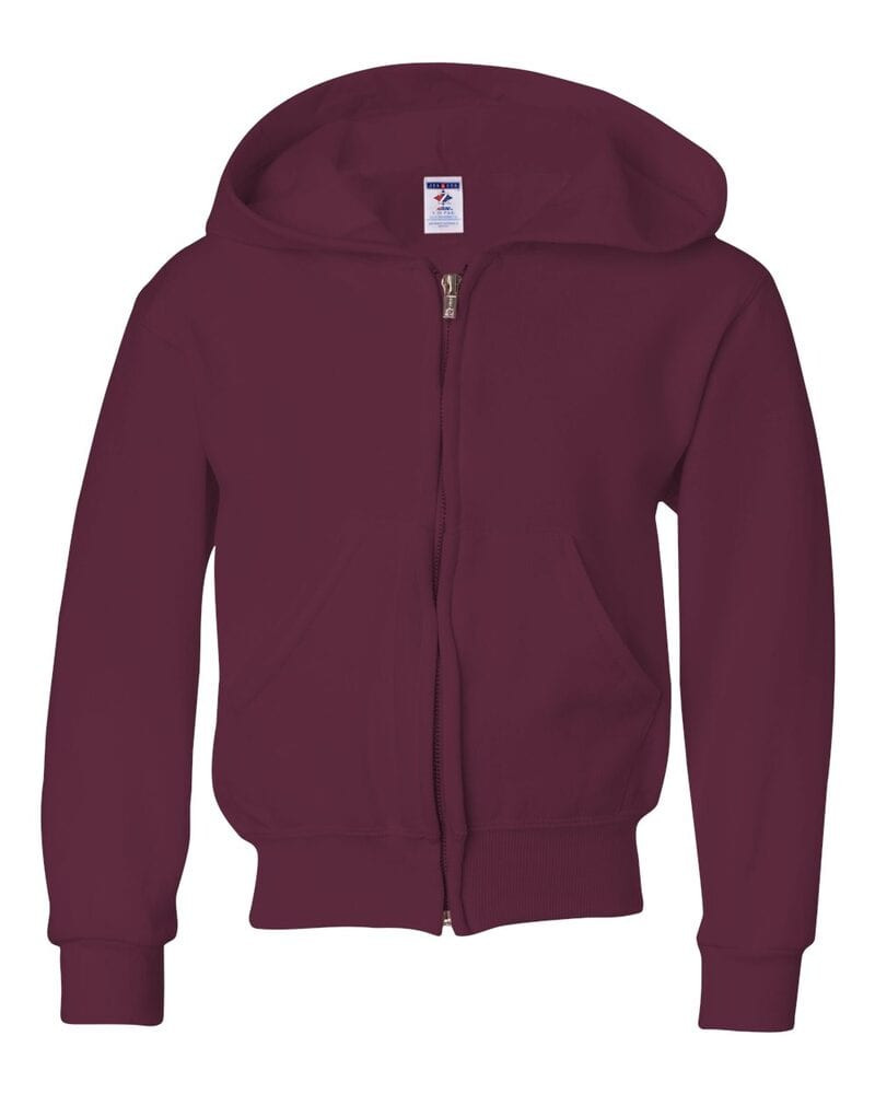 Jerzees 993BR - Sudadera con capucha y cremallera completa NuBlend® Youth