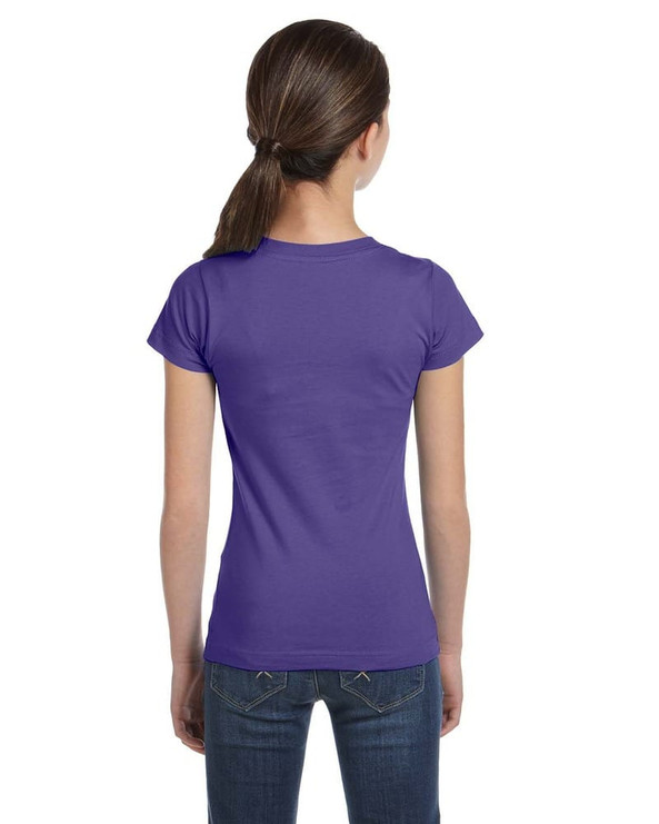 LAT 2616 - Girls' Fine Jersey Longer Length T-Shirt