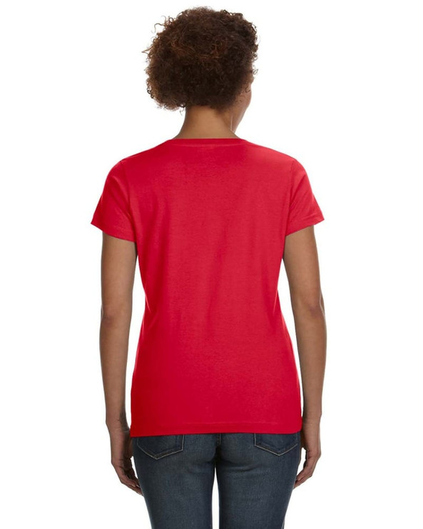 LAT 3507 - Ladies' Fine Jersey V-NeckT-Shirt