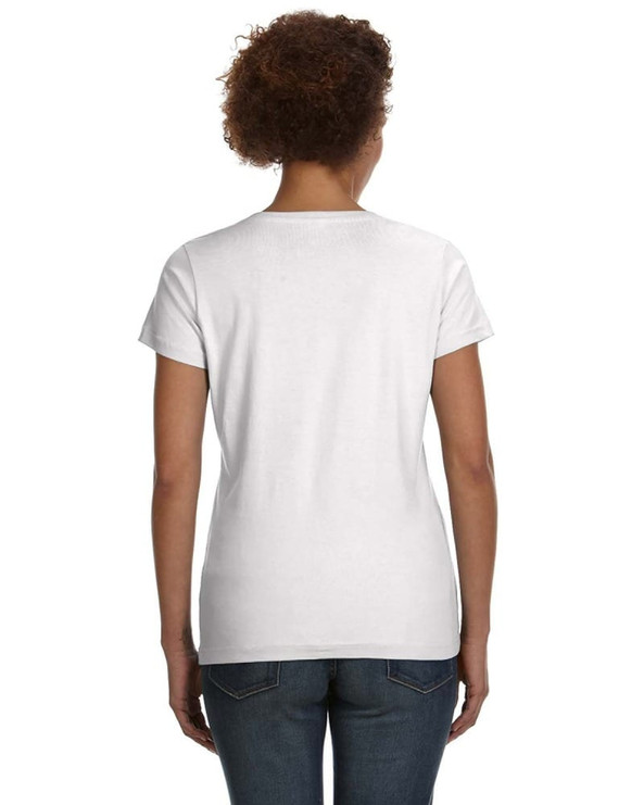 LAT 3507 - Remera fina de jersey con cuello en V