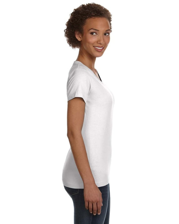 LAT 3507 - Remera fina de jersey con cuello en V