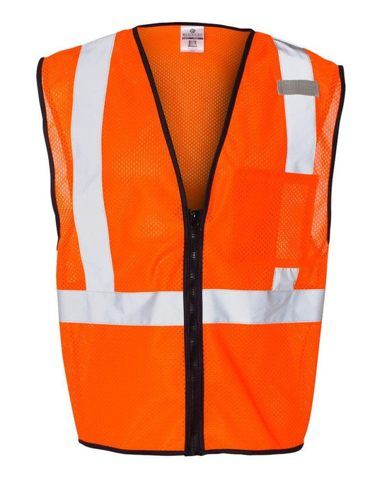ML Kishigo 1519-1520 - Class 2 Economy Vest with Zipper Front