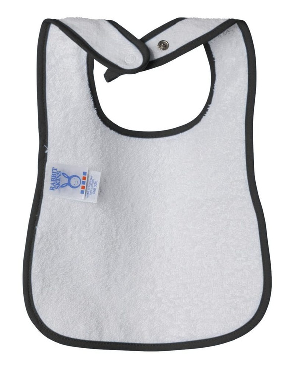 Rabbit Skins 1003 - Infant Terry Snap Bib w/ Contrast Color Binding