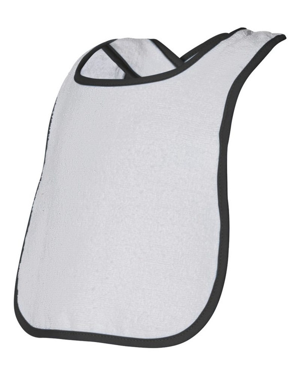 Rabbit Skins 1003 - Infant Terry Snap Bib w/ Contrast Color Binding