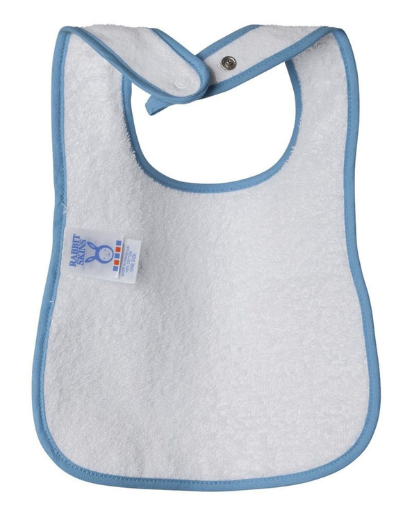 Rabbit Skins 1003 - Infant Terry Snap Bib w/ Contrast Color Binding