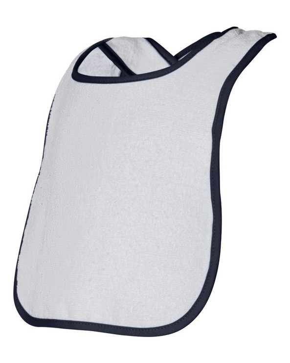 Rabbit Skins 1003 - Infant Terry Snap Bib w/ Contrast Color Binding