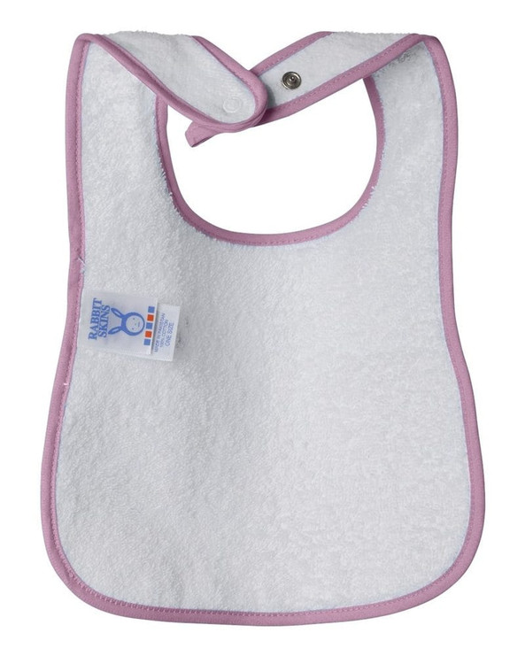 Rabbit Skins 1003 - Infant Terry Snap Bib w/ Contrast Color Binding