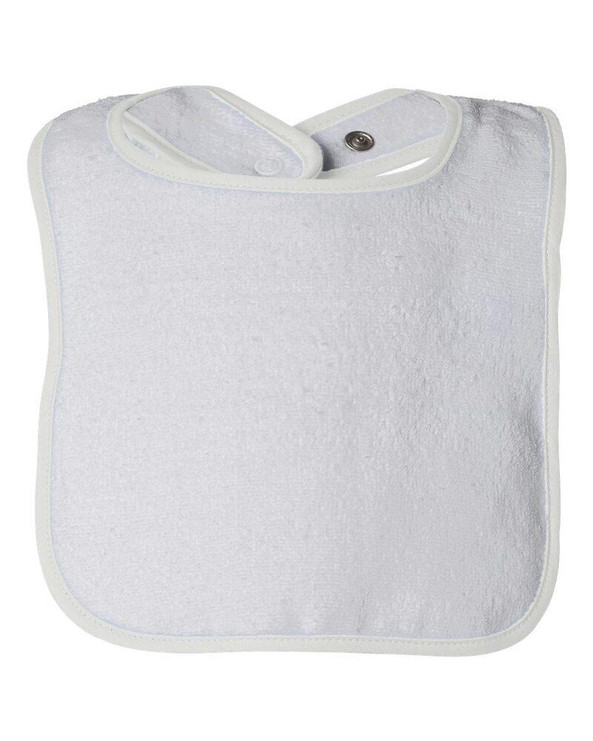 Rabbit Skins 1003 - Infant Terry Snap Bib w/ Contrast Color Binding