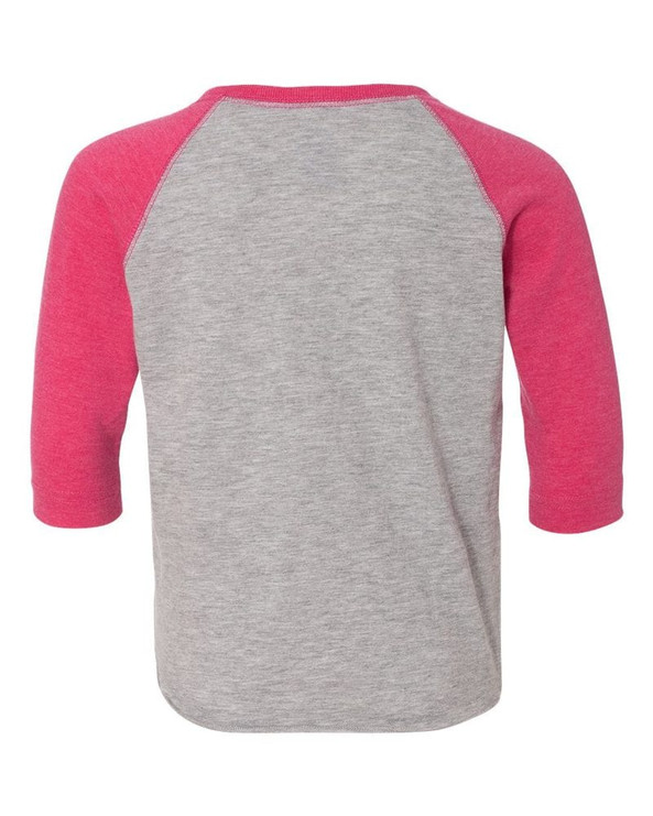 Rabbit Skins 3330 - Toddler Fine Jersey Three-Quarter Sleeve Baseball T-Shirt