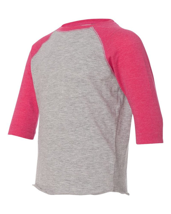 Rabbit Skins 3330 - Toddler Fine Jersey Three-Quarter Sleeve Baseball T-Shirt