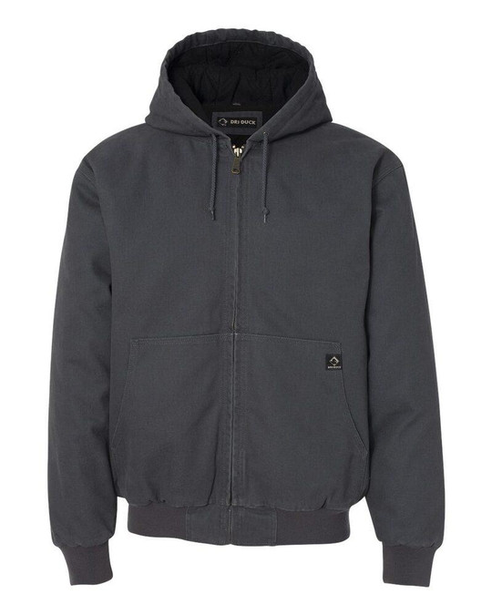 Dri Duck 5020 - Chaqueta de tela Boulder con capucha y forro acolchado de tricot