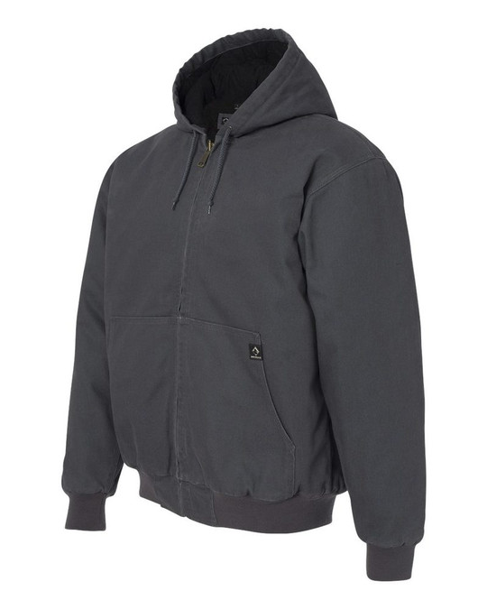 Dri Duck 5020 - Chaqueta de tela Boulder con capucha y forro acolchado de tricot