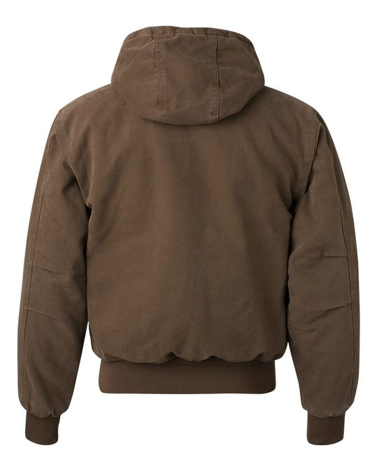 Dri Duck 5020 - Chaqueta de tela Boulder con capucha y forro acolchado de tricot