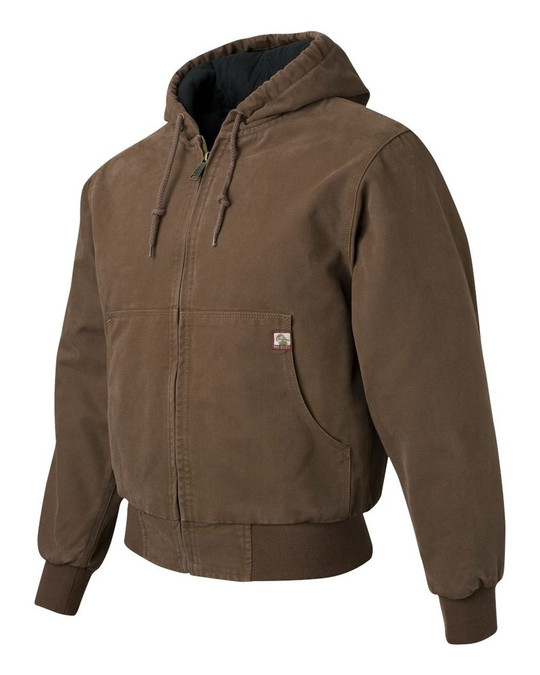 Dri Duck 5020 - Chaqueta de tela Boulder con capucha y forro acolchado de tricot