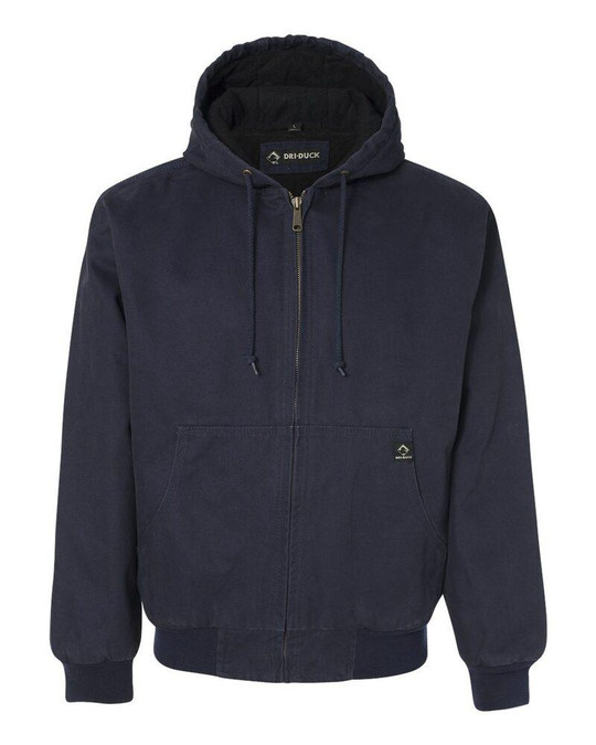 Dri Duck 5020 - Chaqueta de tela Boulder con capucha y forro acolchado de tricot