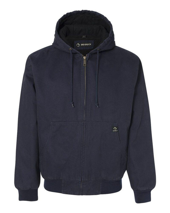 Dri Duck 5020 - Chaqueta de tela Boulder con capucha y forro acolchado de tricot