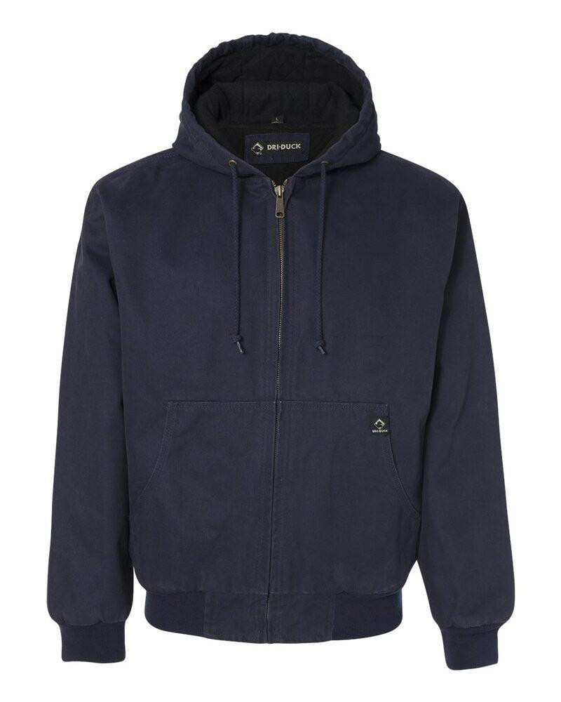 Dri Duck 5020 - Chaqueta de tela Boulder con capucha y forro acolchado de tricot