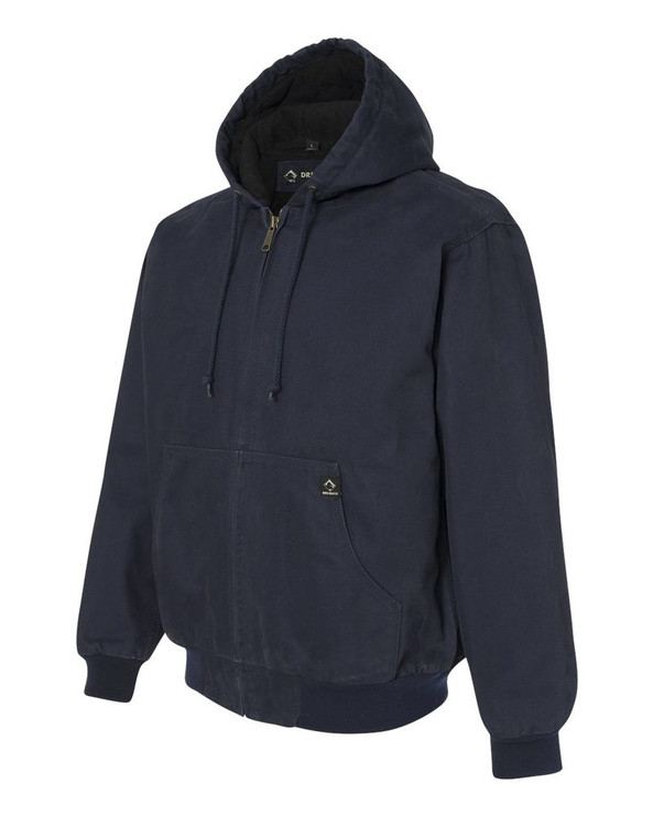 Dri Duck 5020 - Chaqueta de tela Boulder con capucha y forro acolchado de tricot