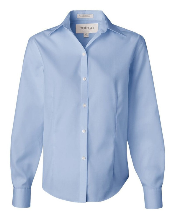 Van Heusen 13V0144 - Ladies' Non-Iron Pinpoint Oxford Shirt